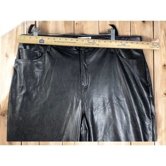 Abercrombie & Fitch The Ankle Straight Ultra High Rise Faux Leather Pants 36-22w - Picture 12 of 15